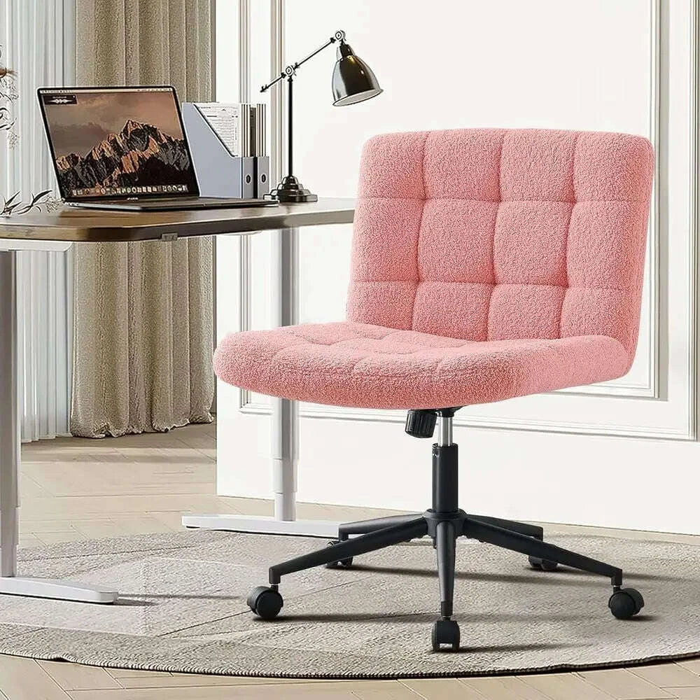 adjustable-height-swivel-desk-chair-with-wheels-faux-fur-pink-comfortable-for-home-office-and-vanity-usekimludkimlud-35573723