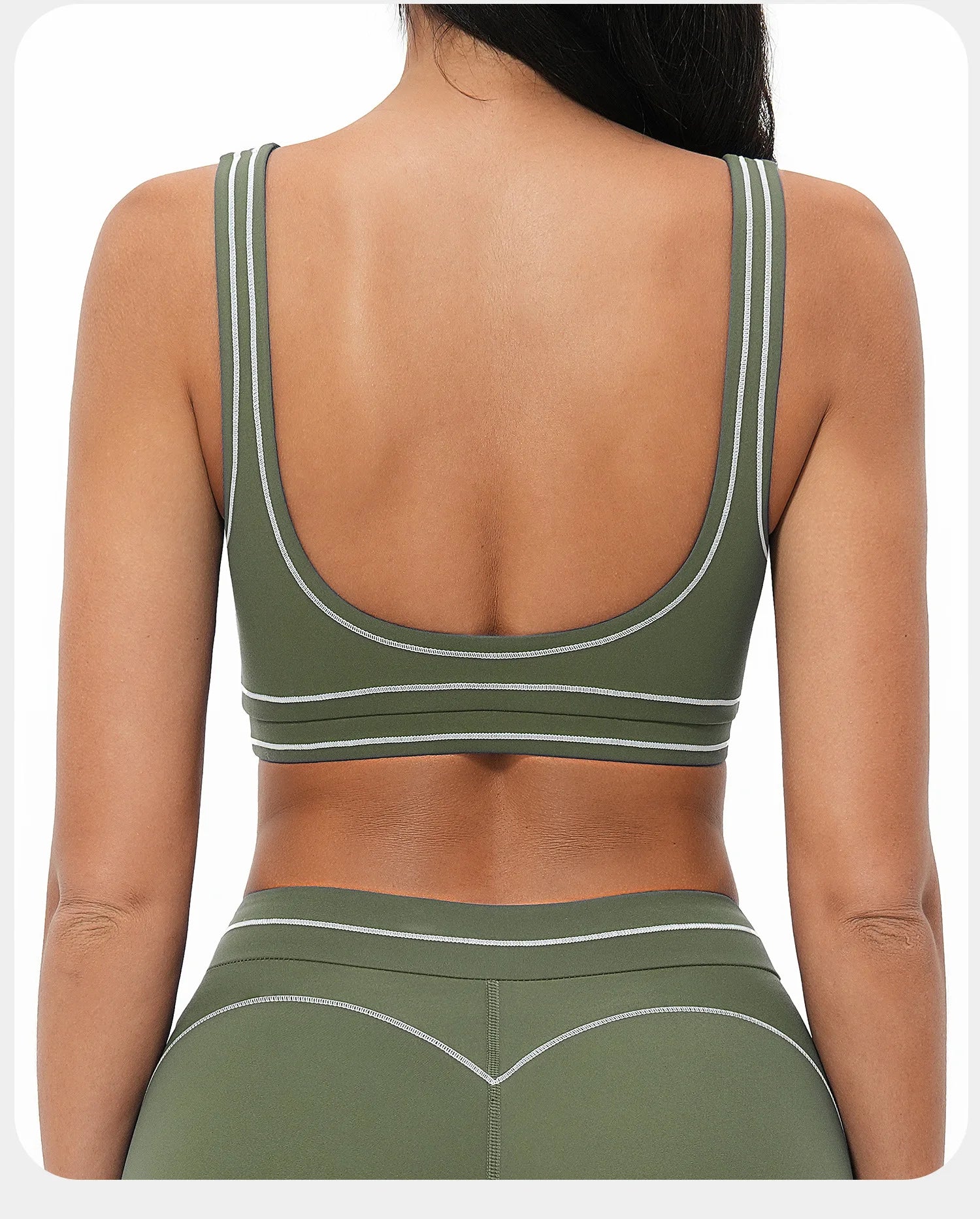 Breathable Yoga Sports Bra Color-Contrast — Multicolor | KIMLUD
