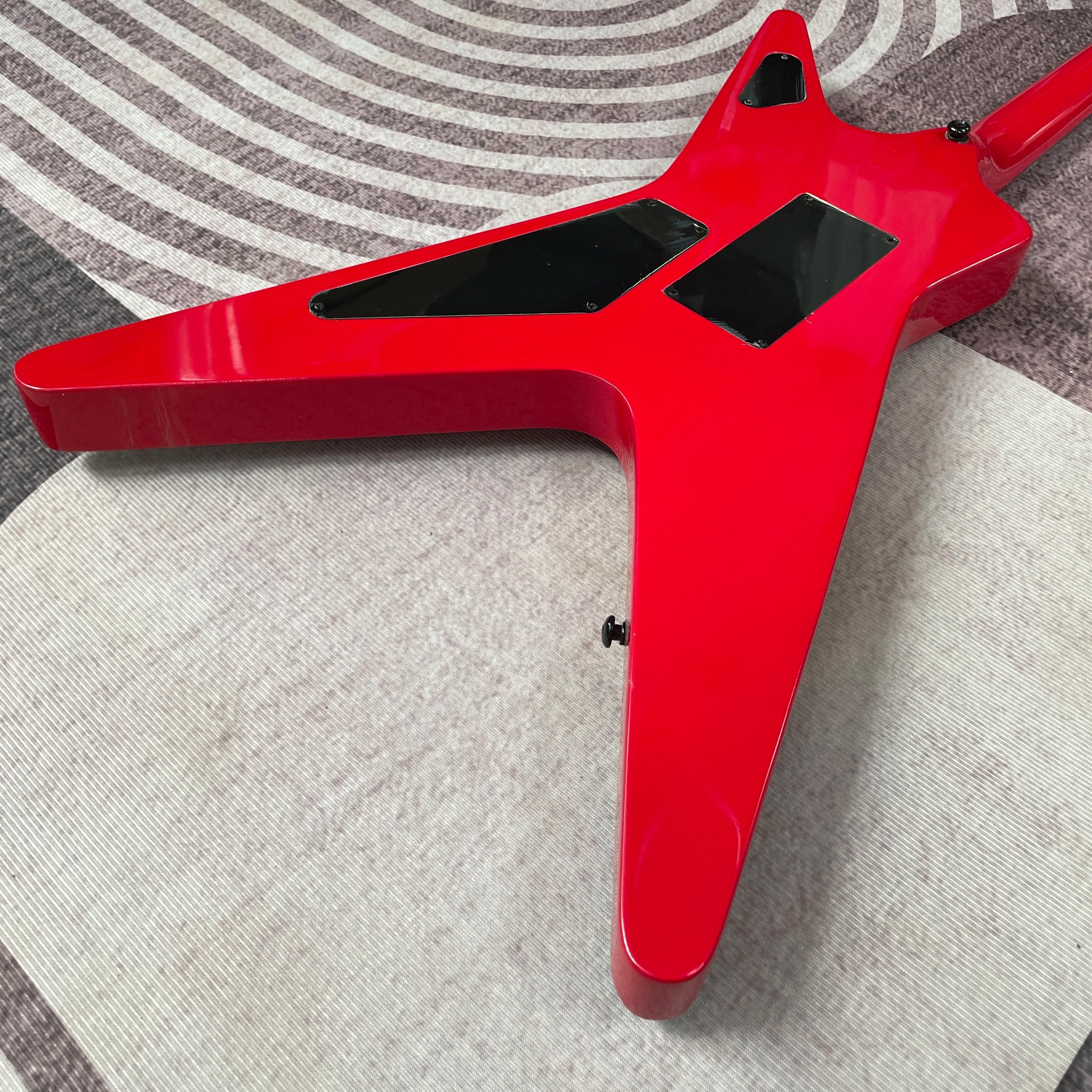 Custom Electric Guitar Handcrafted Dimebag Style Floyd Rose Tremolo With Bar — Red | KIMLUD