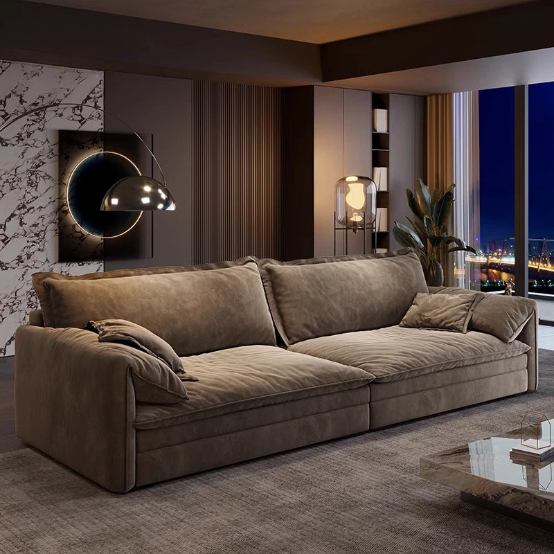 Italian Minimalist Living Room Sofas Modern Simple Straight High Quality Sofa Luxury Design Muebles Chinese Style Furniture