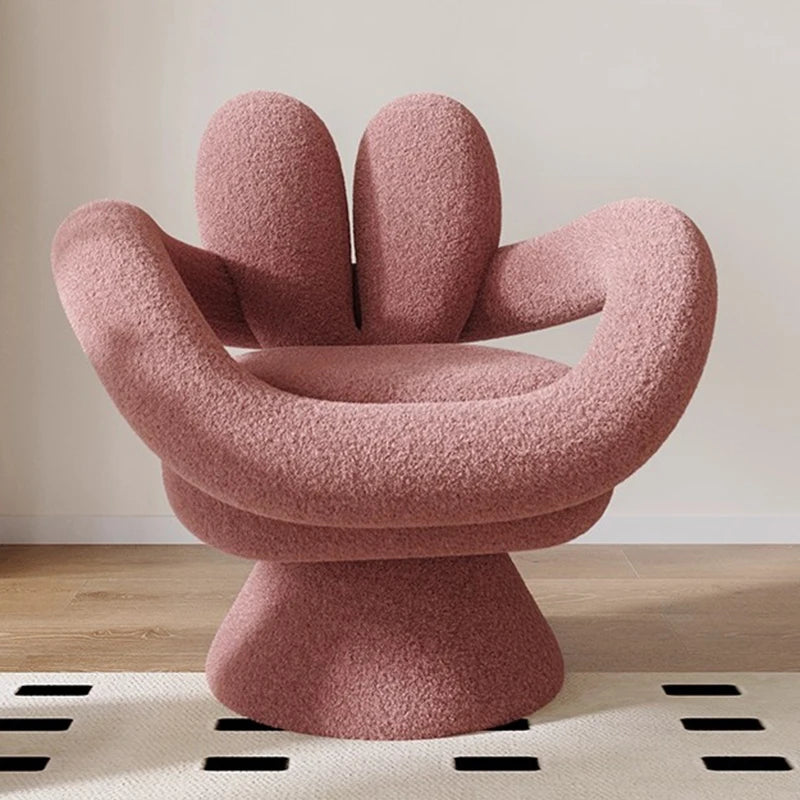 Luxury Design Balcony Living Room Chair Swivel Single Relaxing Sofa Chair Backrest Dresser Vanity Nordic Armchairs Living Chairs