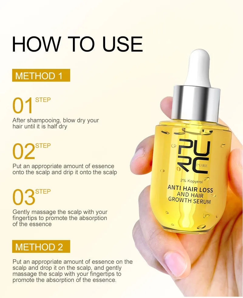 Ginger Hair Growth Essence For Dry Hair And Scalp Care With Nourishing Oils — Gold | KIMLUD