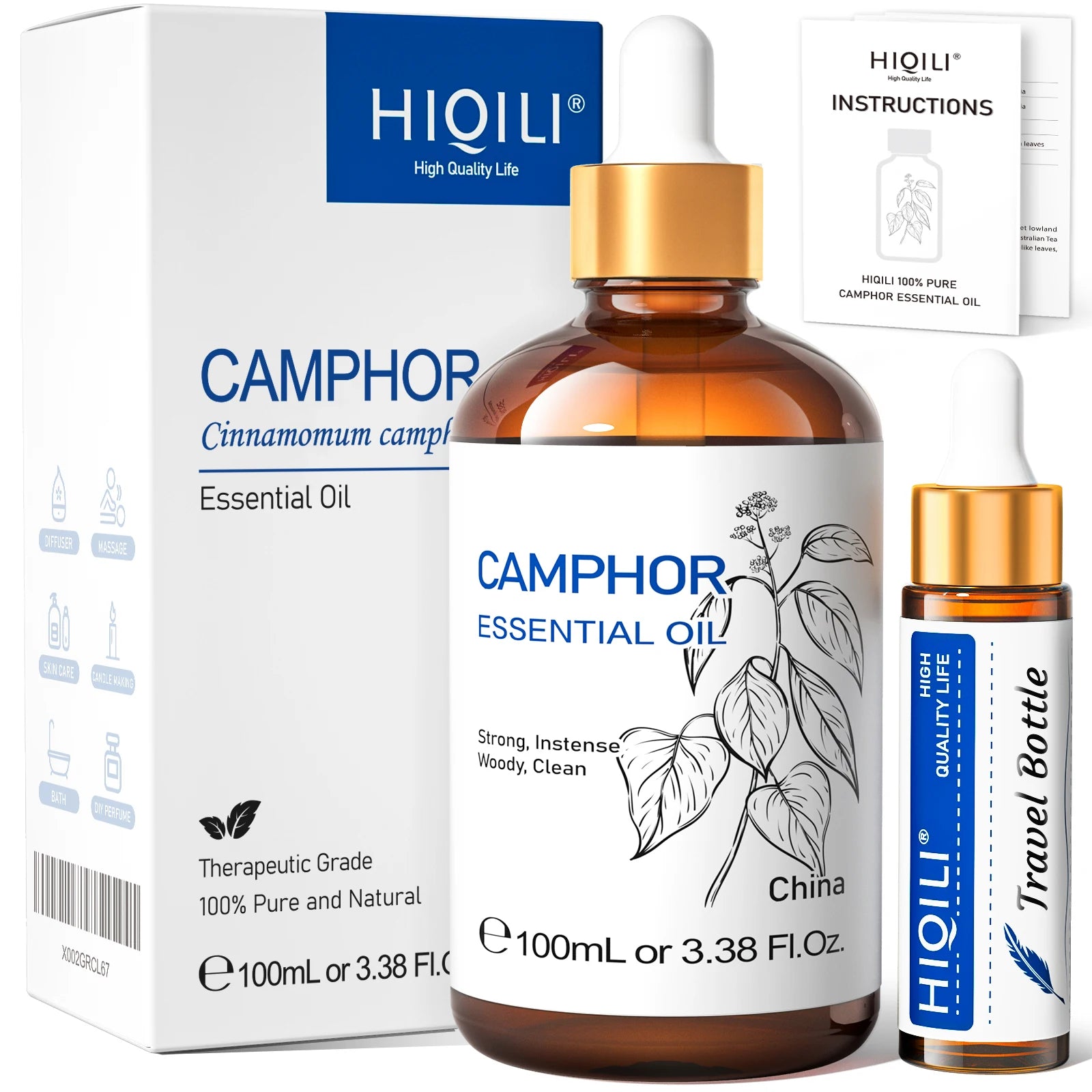 Sandalwood Essential Oil Blend With Lavender Jasmine Eucalyptus Peppermint Ylang Ylang Frankincense — Amber | KIMLUD