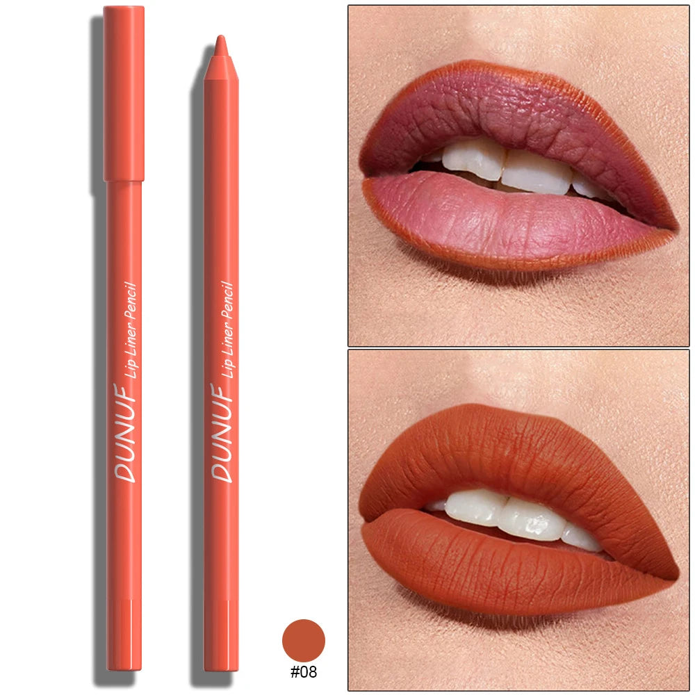 Matte Lip Pencil Contour Lip Liner Long-Lasting Waterproof Hydrating Formula — Red | KIMLUD
