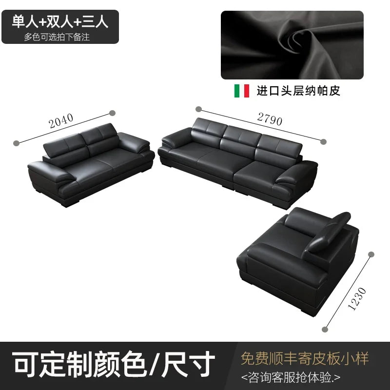 Minimalist Modern Sectional Sofa Modular Design — Deep Black | KIMLUD
