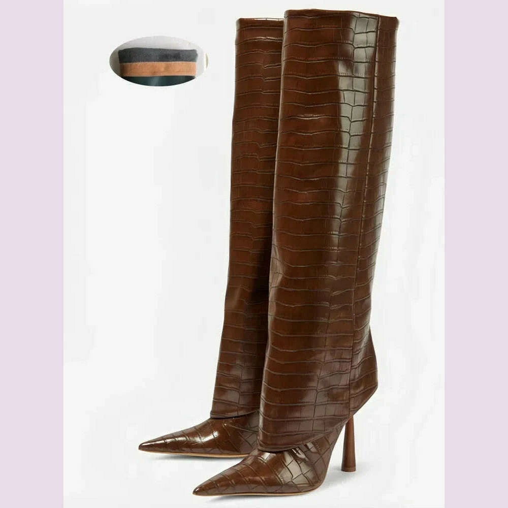 womens-fashion-retro-stone-pattern-pointed-sleeve-skirt-boots-european-and-american-high-end-loose-pants-banquet-bootskimlud-womens-fashion-34624981