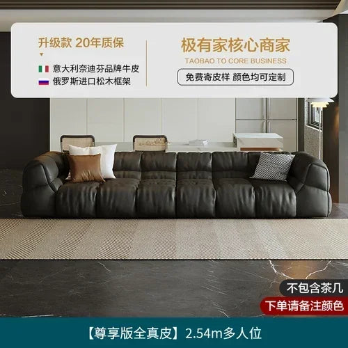 Puff Leather Sofa Bedrooms Comfortable Reclining Luxury Designer Lazy Sofa Modern Minimalist Sofy Do Salonu Home Furniture