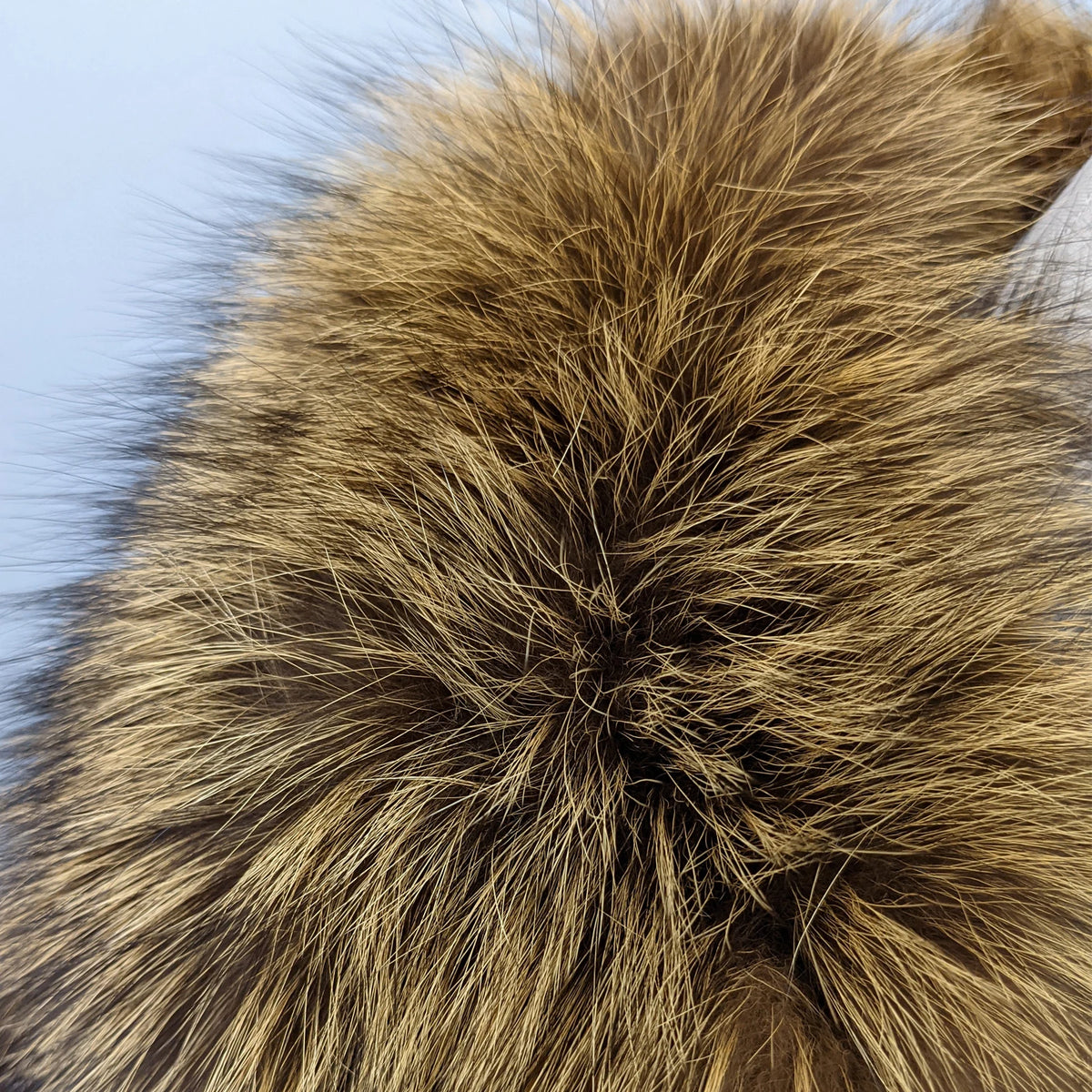 Long Coat – Color-Block – Fox Fur Patchwork – Green-Brown | KIMLUD