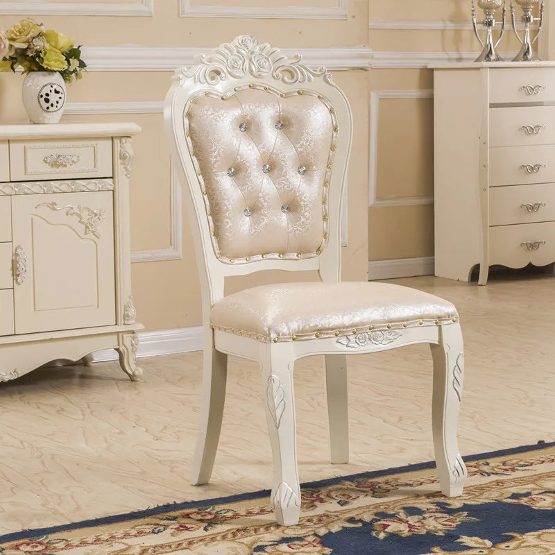 Solid Wood Chairs European Light Luxury — Natural | KIMLUD