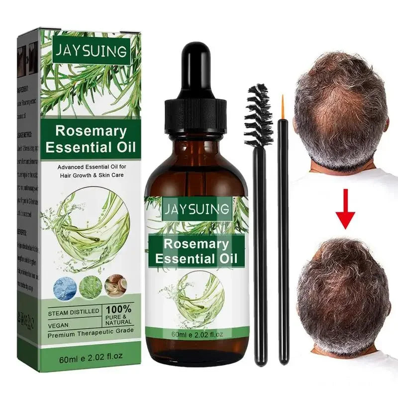 Rosemary Hair Care Oil 2.02 Oz Skin Care Essence Refreshing Essential Oils for Nourish the Scalp Dry Skin Enhanced Hair Shine