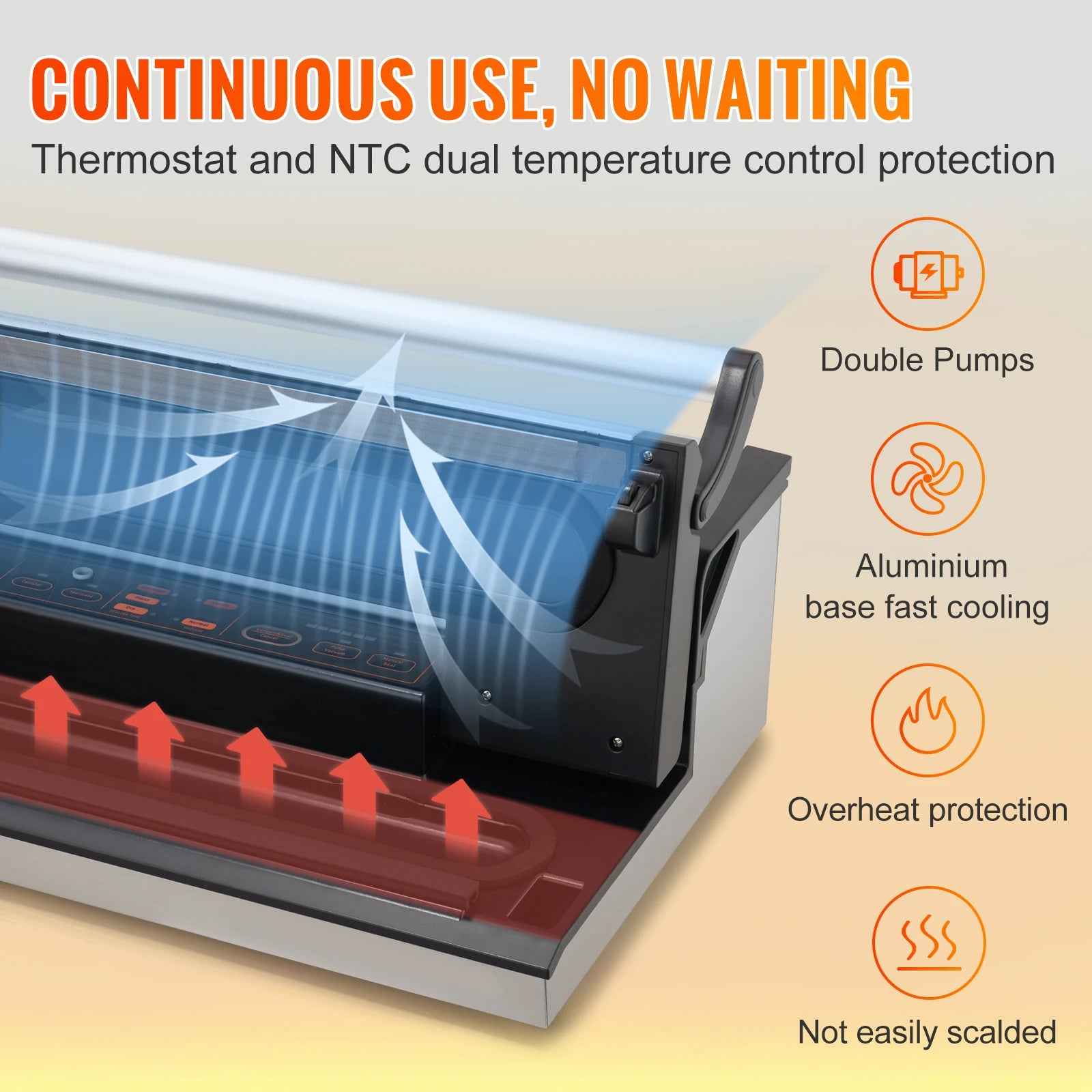 Automatic Vacuum Sealer Machine With Bag Roll Cutter — Black | KIMLUD