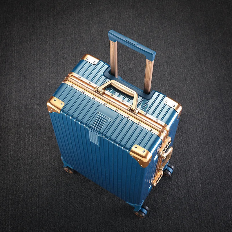 Polycarbonate Luggage Lockable Travel Case — Black | KIMLUD
