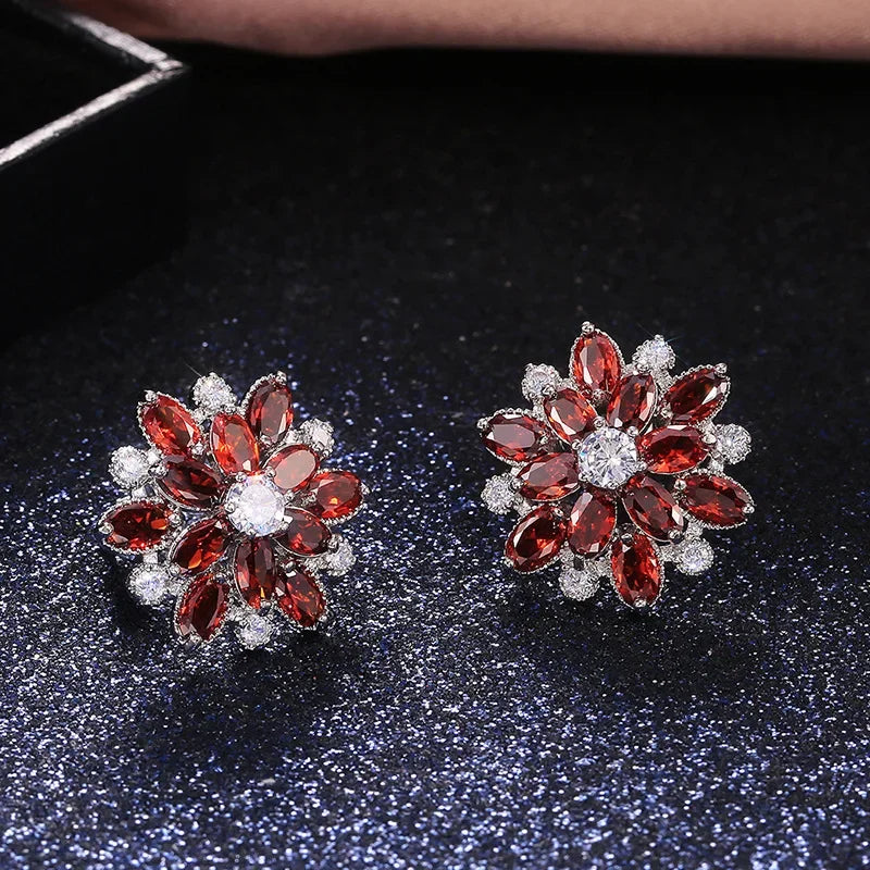 Sterling Silver Cubic Zirconia Needle Stud Earrings — Silver Gold | KIMLUD