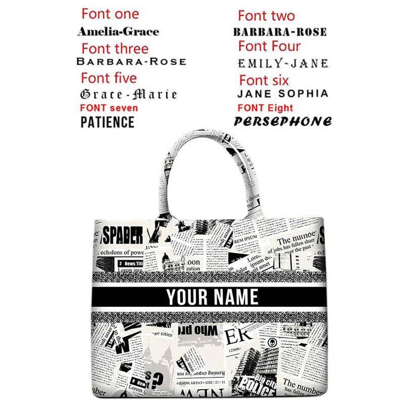Personalized Tote Bag Canvas Printed — Natural | KIMLUD