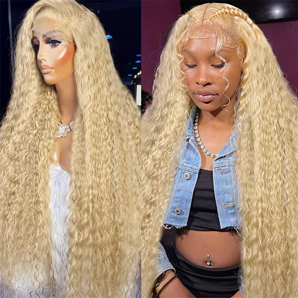 HD Lace Wig 613 Blonde Deep Wave — 613 Blonde | KIMLUD