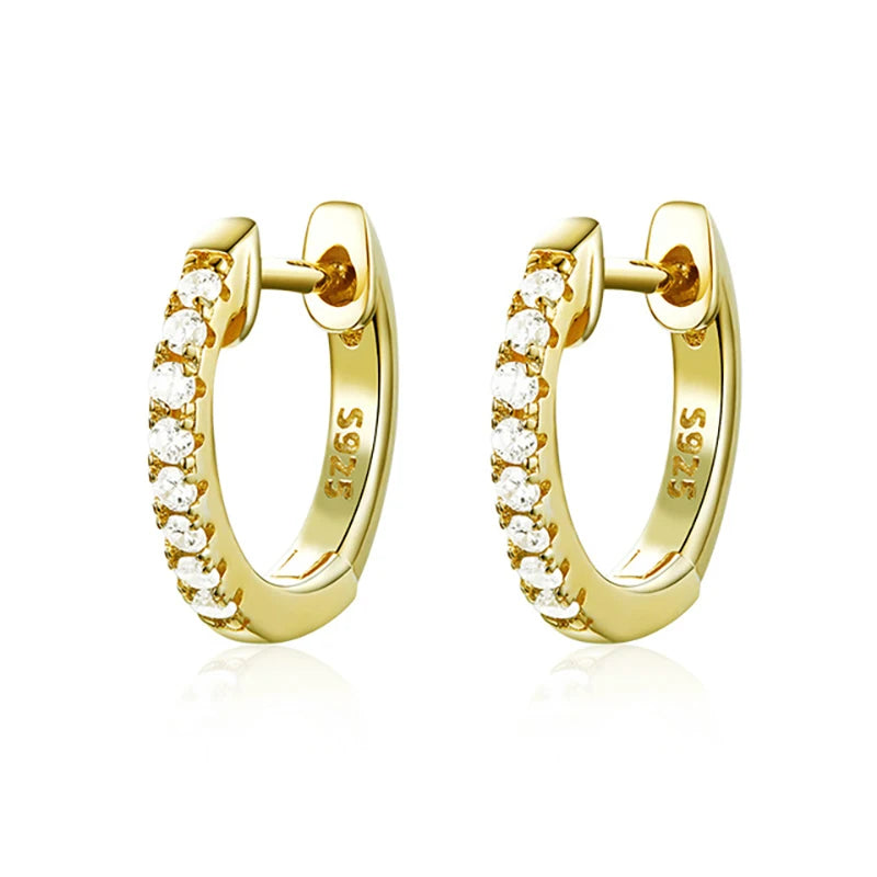 Silver-Toned Copper Oval Zircon Halo Stud Earrings — Sapphire Blue | KIMLUD