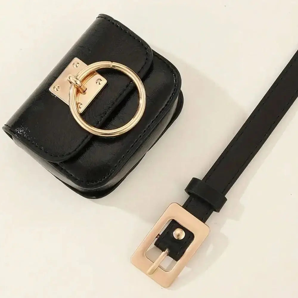 Gothic Vintage Classic Belts PU Leather — Black | KIMLUD