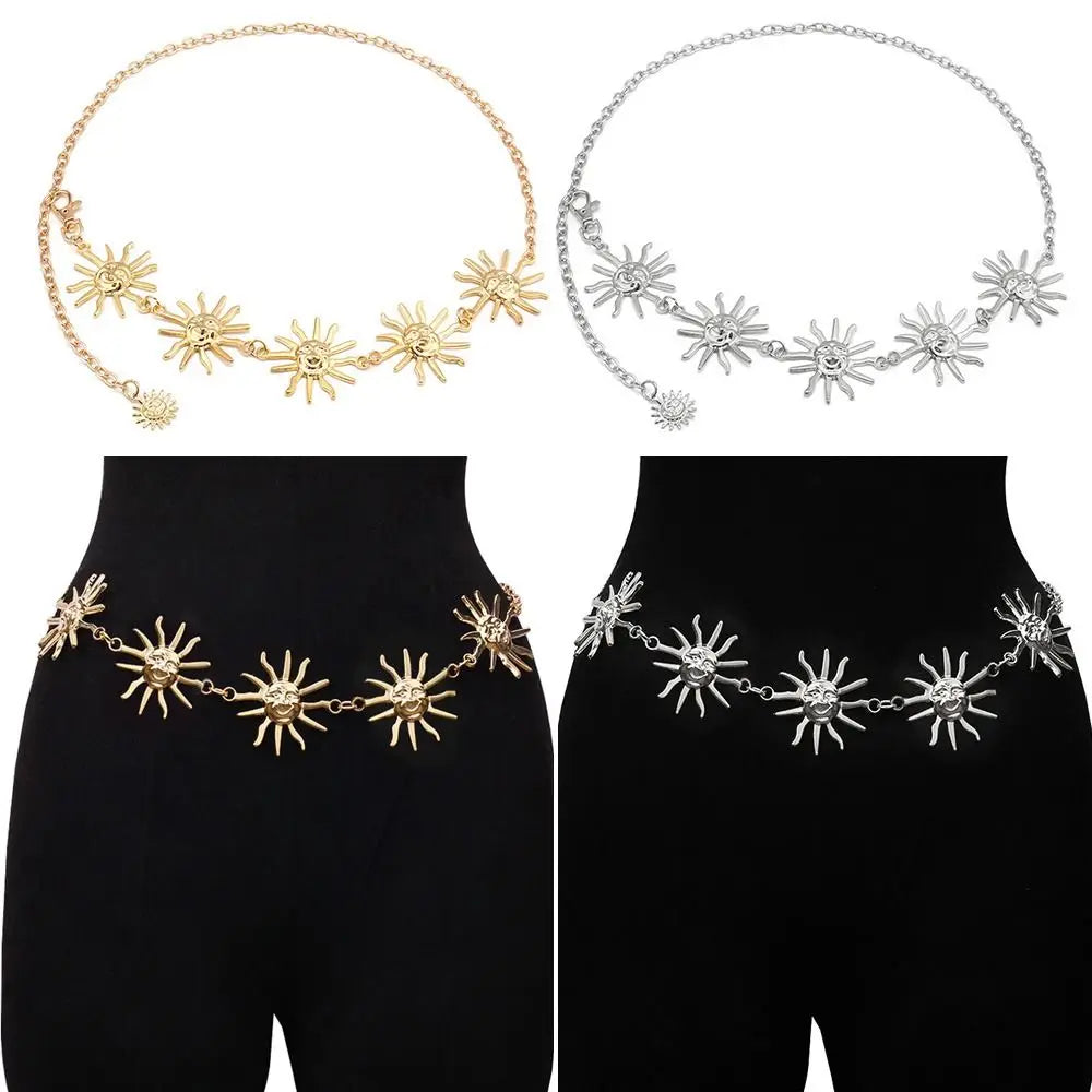 Metal Waist Chain Belt Punk Hip Hop Style — Gold | KIMLUD