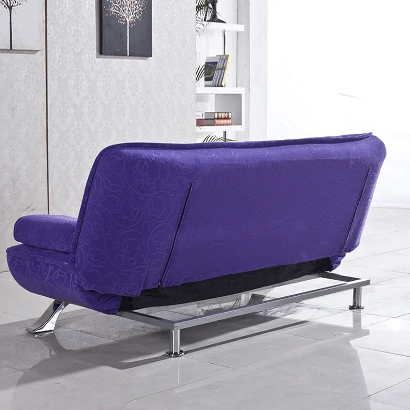 A Space Saving Living Room Furniture Foldable Fabric Sofa Bed with Storage