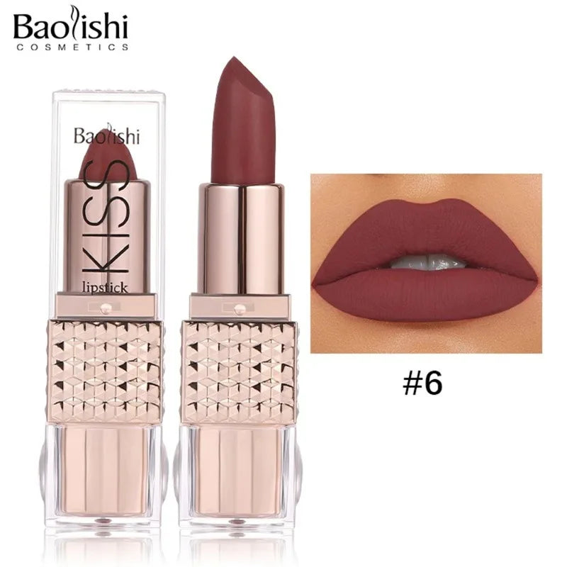 12 Colors Glitter Shiny Lipstick Waterproof Long Lasting Pearlescent Shimmer Lip Tint Diamond Easy Color Lipstick Deluxe Makeup