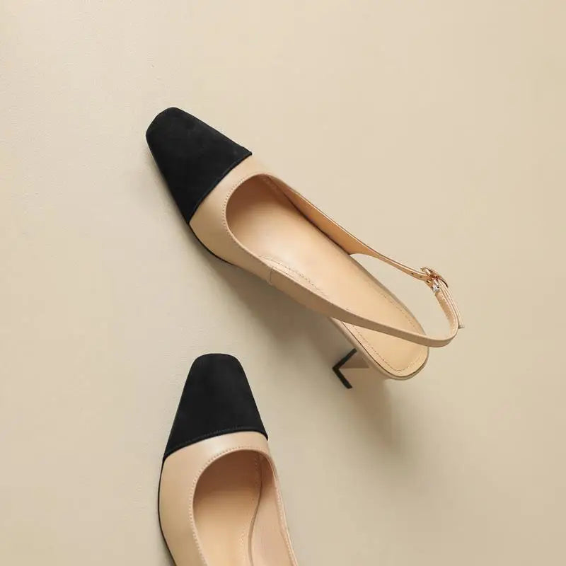 MORAZORA Big Size 34-43 New Genuine Leather Shoes Women Sandals Slingbacks Summer Shoes High Heels Party Wedding Shoes