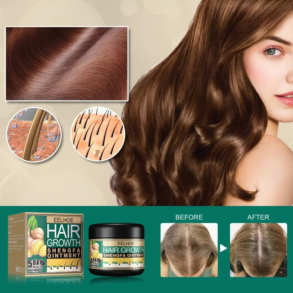30g Ginger Hair Care Cream To Promote Hair Growth Relieving Hair Loss Scalp Massage Stimulate Hair Follicle Smoothing Care