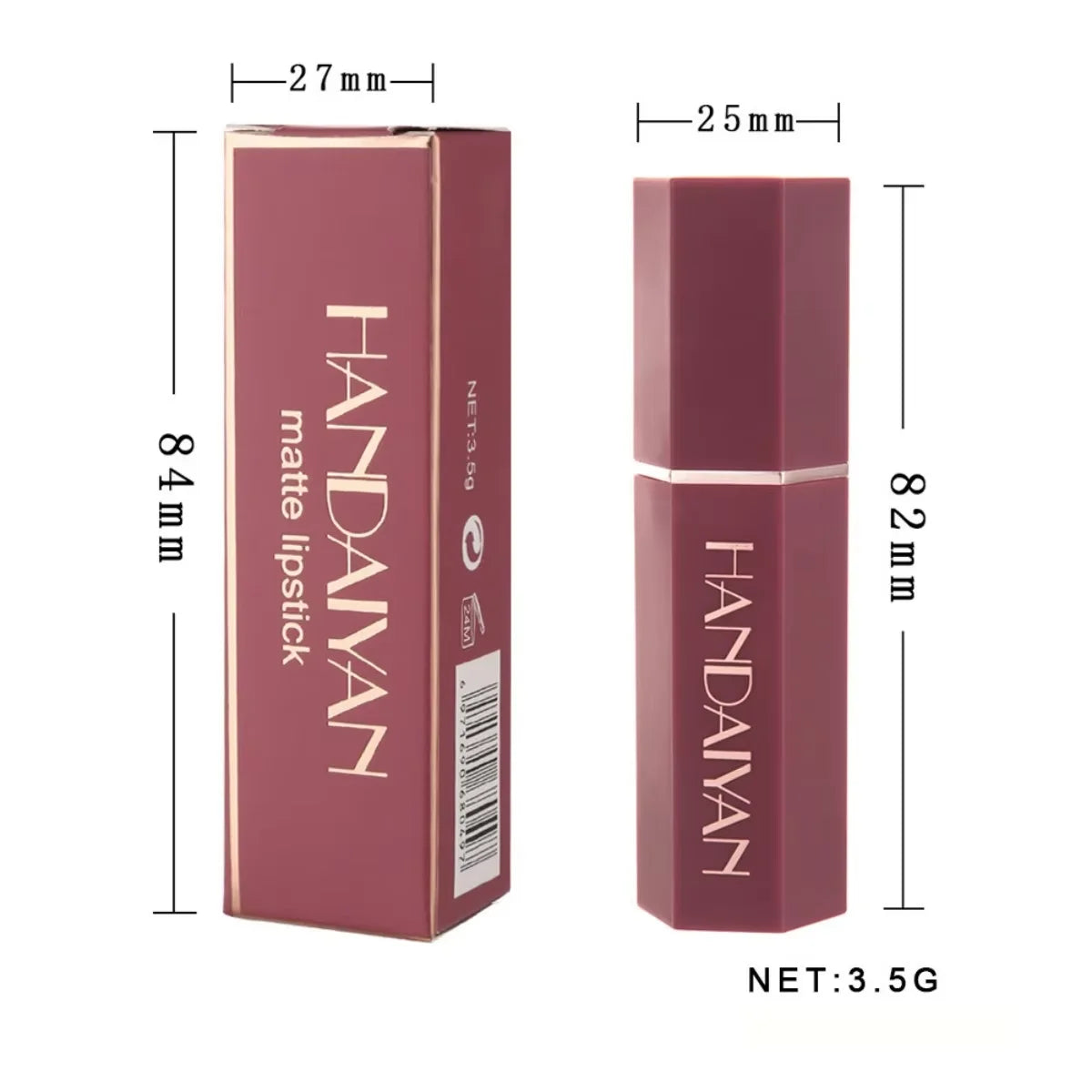 Velvet Matte Lipstick Waterproof Long-Lasting — Mauve Pink | KIMLUD