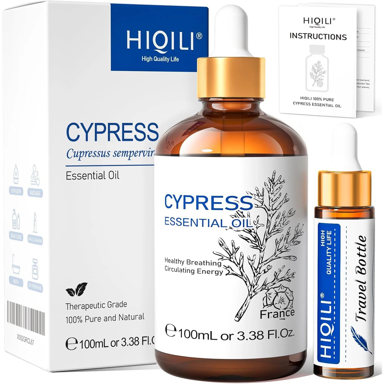 Pure Essential Oil Ylang-Ylang 100ml — Amber | KIMLUD
