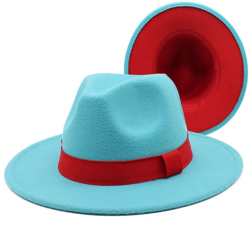 Fedora Hat – Double Sided – Polyester – Black And White | KIMLUD
