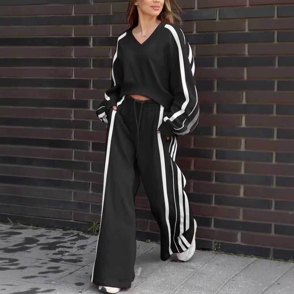 Two-Piece Set – Color-Blocked Design – Broadcloth | KIMLUD