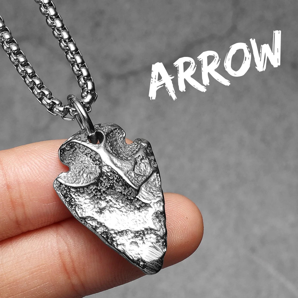 Meteorite Spearhead Men Necklaces With Pendant Stainless Steel Jewelry For Male Women Punk Hip Hop Accessories Gifts Wholesale
