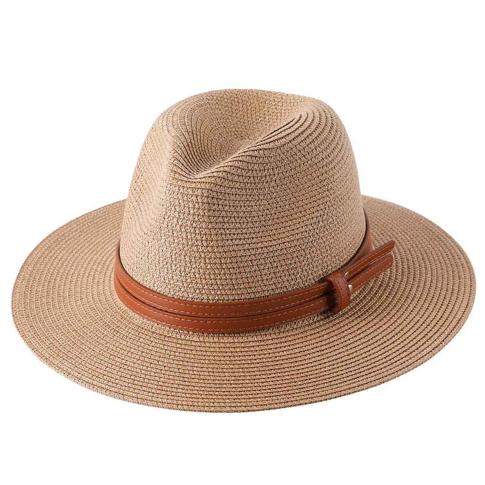 Panama Straw Wide Brim Elegant Hat — Natural | KIMLUD