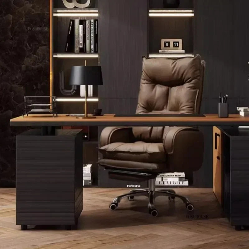 Modern Designer Armchairs Lazy Rolling Leather Office Chair Home Computer Swivel Gaming Accent Chairs Office Furniture w i g