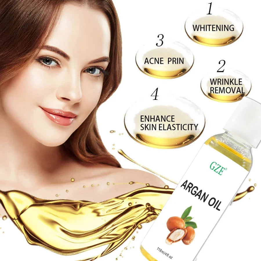 Organic Moroccan Argan Oil Pure Elixir For Skin And Hair — Golden Amber | KIMLUD