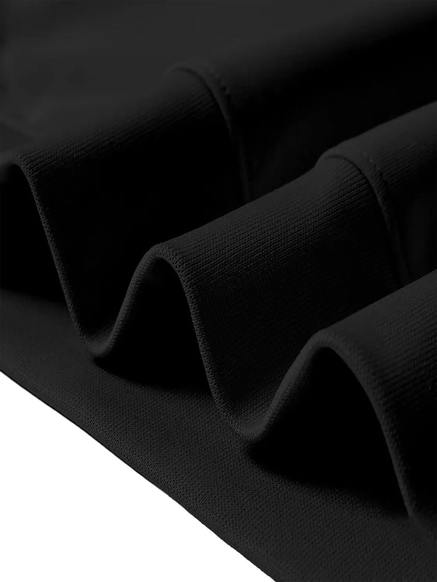 Knit Heavyweight Hoodie With Drawstrings — Black | KIMLUD