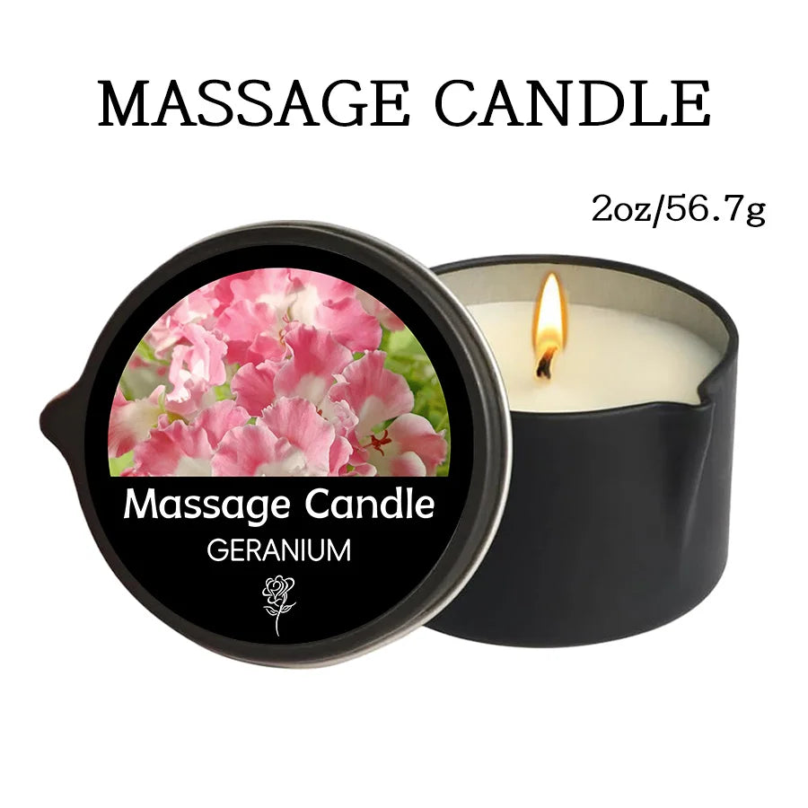 1PC Massage Oil Candles，luxury aromatherapy candles，for Stress Relief and SkinMoisturizing, SM Product Scented Candle Body Oil