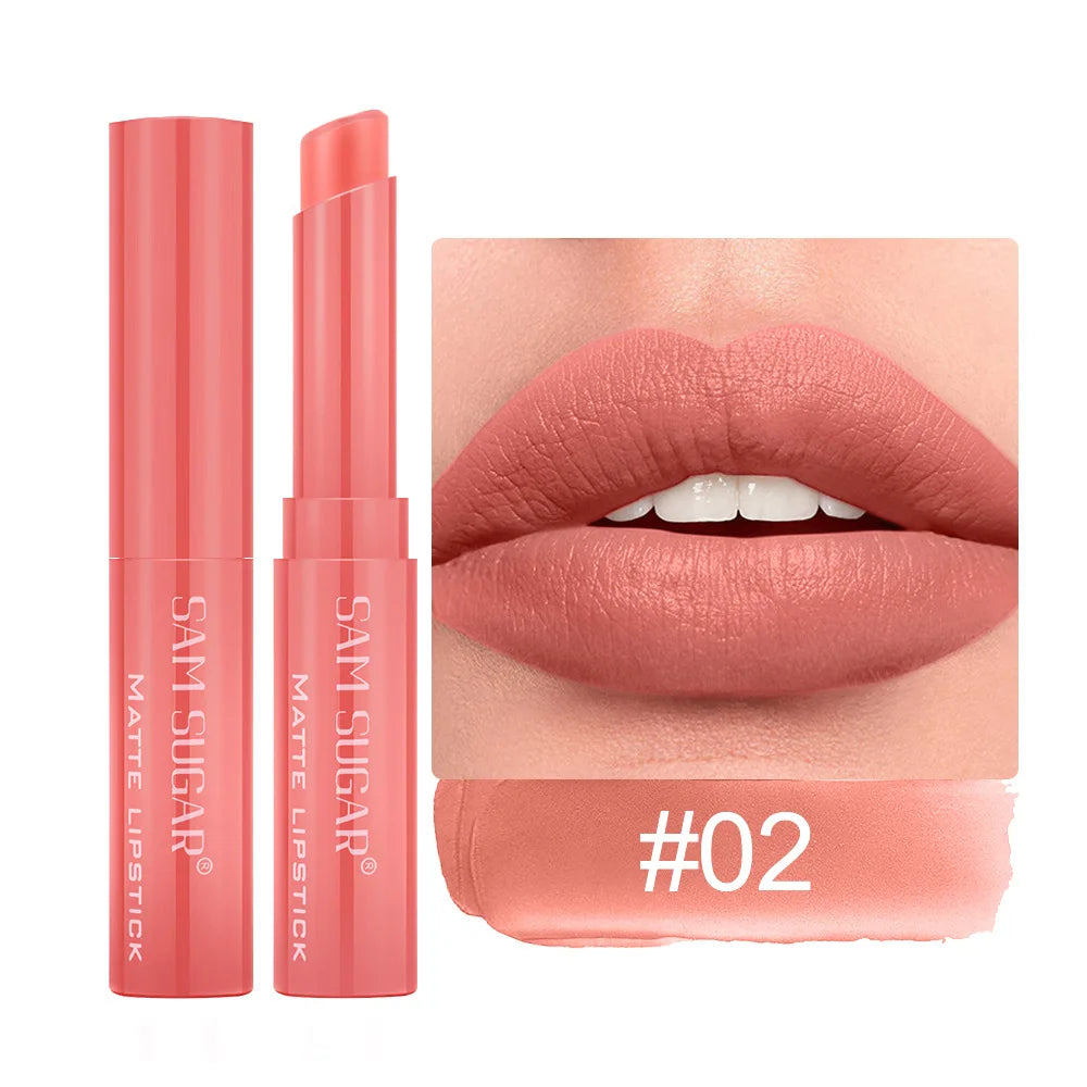 Nude Matte Lip Gloss 6 Colors Long-lasting Velvet Lipstick Waterproof Non-fade Non-stick Cup Lipsticks Women Makeup Cosmetics