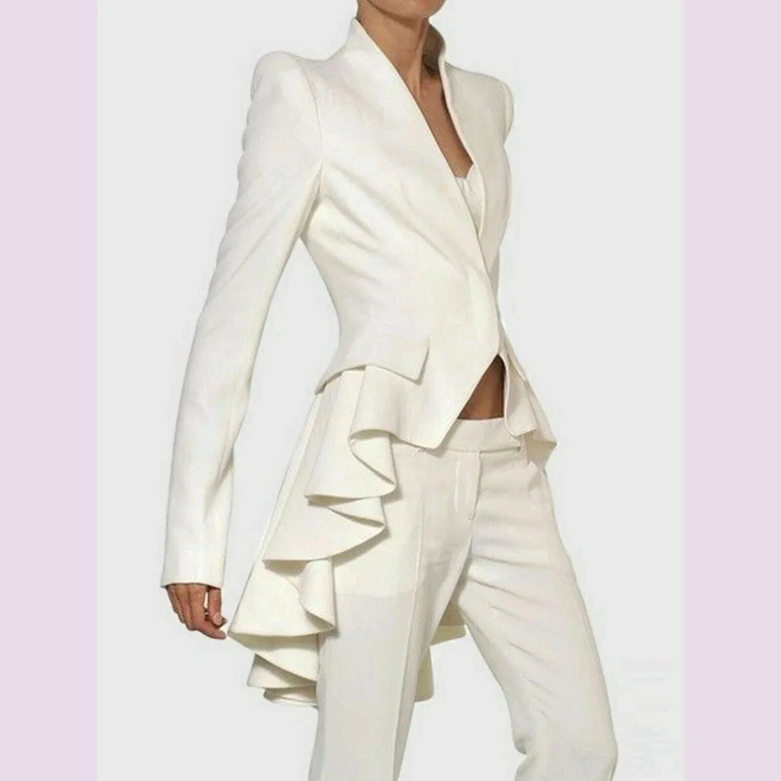 chic-blazer-woman-spring-autumn-long-sleeve-stand-collar-solid-coat-slim-ruffle-casual-jackets-vintage-tailed-blazers-outwears-kimlud-kimlud-33917458