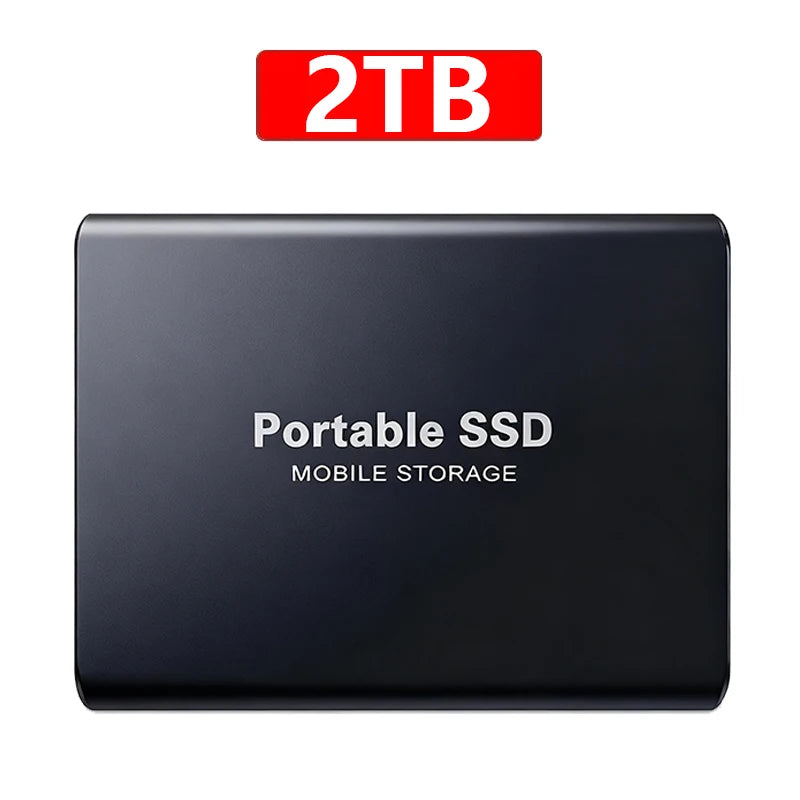 High-Speed Slim Portable External SSD 2TB — Black | KIMLUD