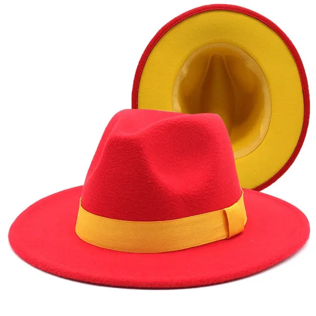 Fedora Hat – Double Sided – Polyester – Black And White | KIMLUD