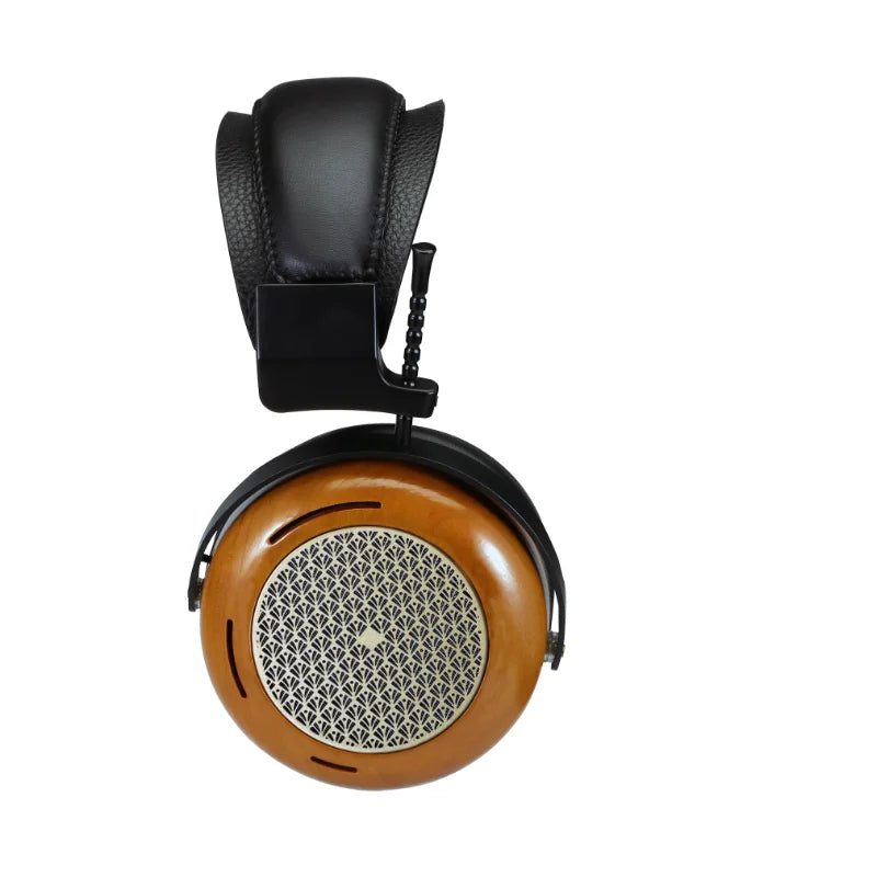 Amber-Brown Wood Over-Ear Headphones Open-Back — Amber-Brown Wood | KIMLUD
