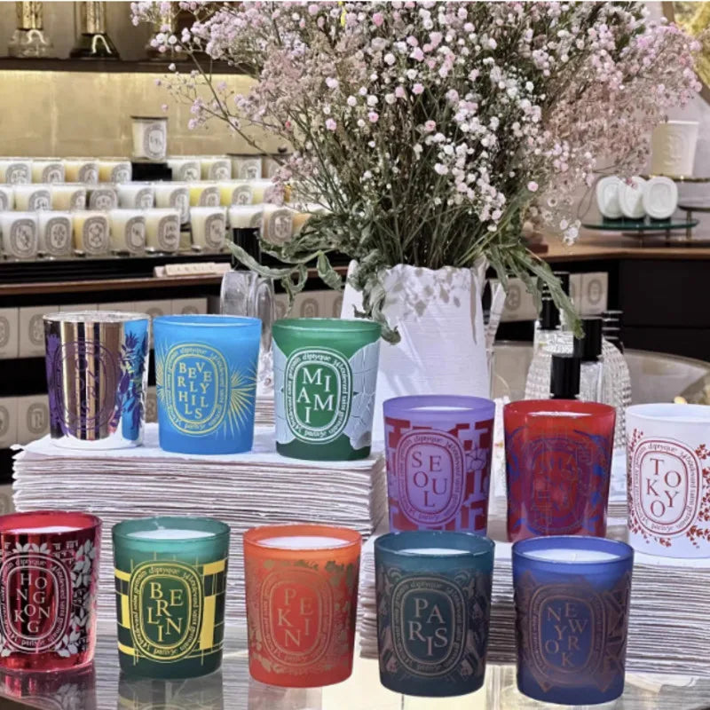 Transparent Glass Scented Candle Romantic Glow — Clear | KIMLUD