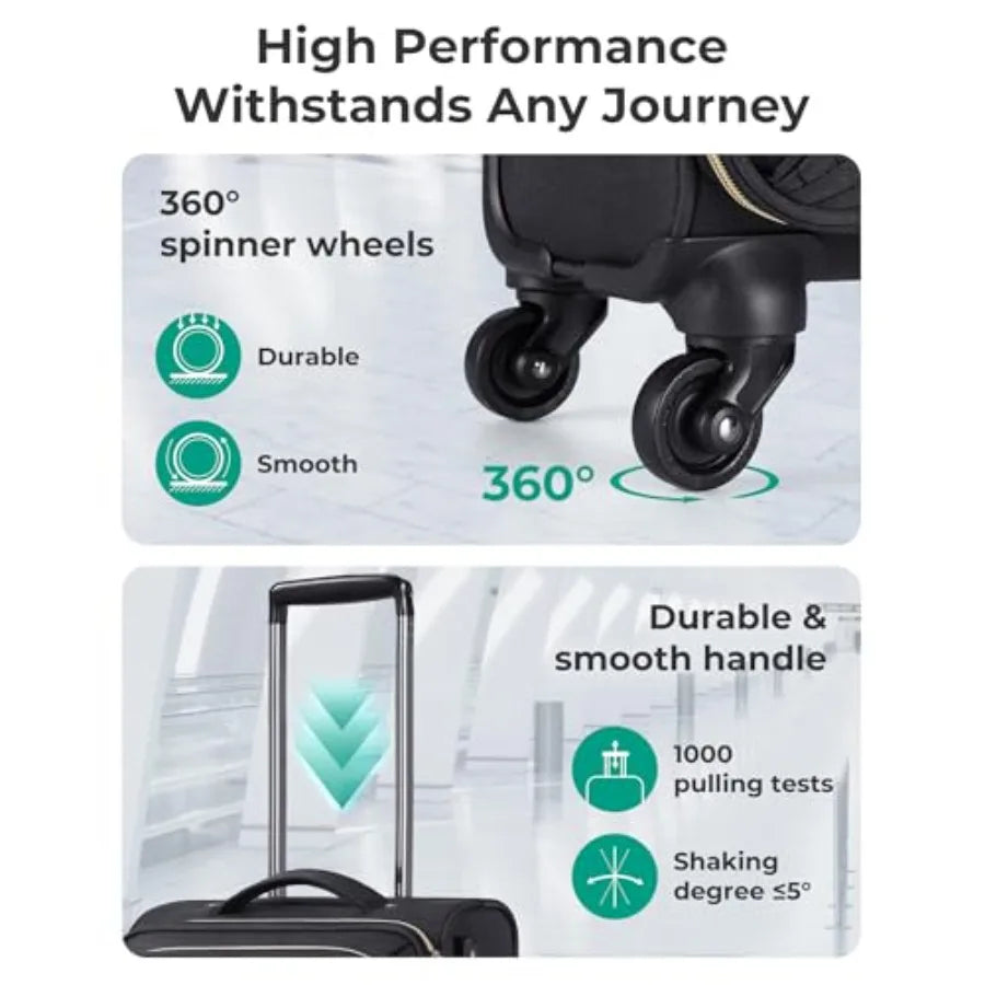 Suitcases Underseat Carry On Softside - Denim | KIMLUD