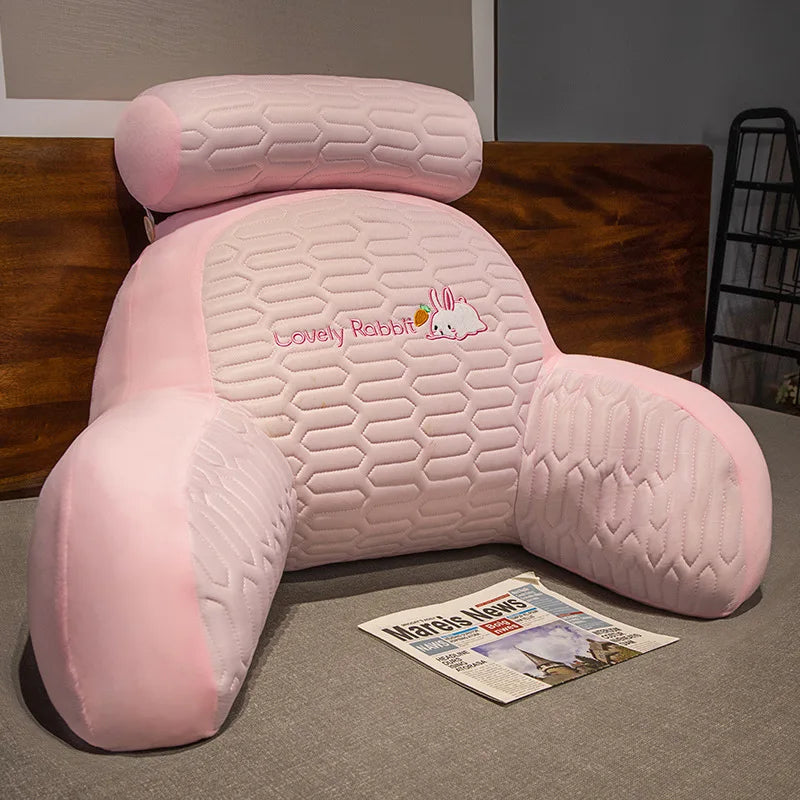 Latex Large Backrest Cushion for Bed Headboard and Dorm Room Supportive and Comfortable Pillow for Reading and Phone Gaming