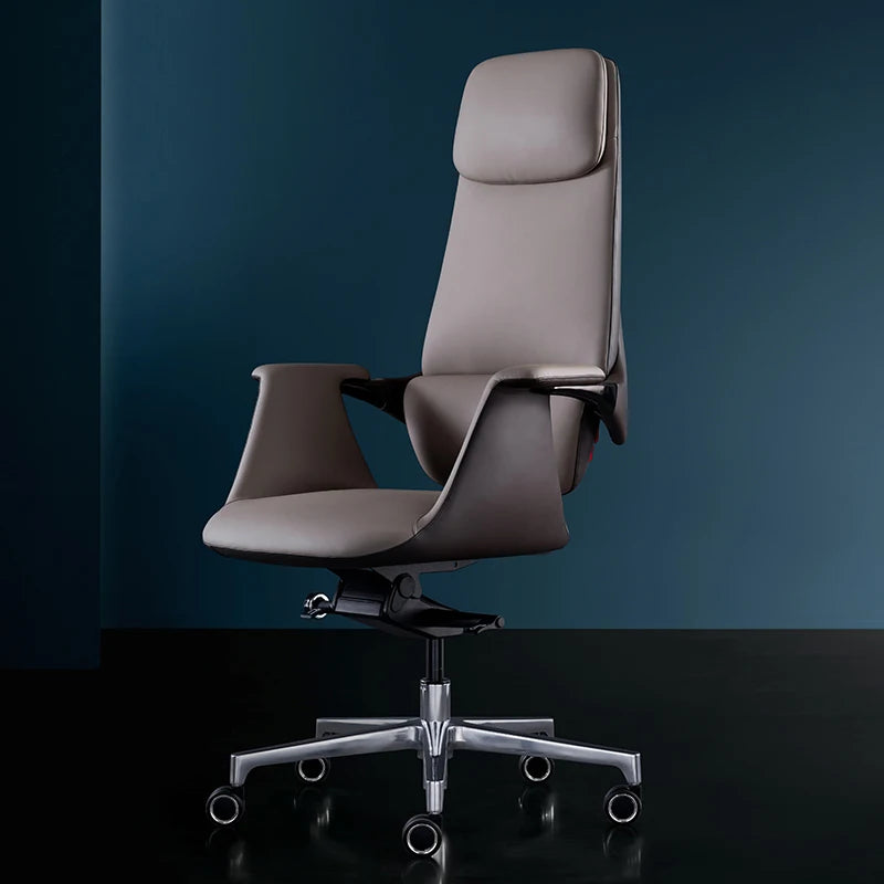 Wendy Italian Minimalist Chair Leather Boss Study Computer Office Comfortable Chair President Swivel Cowhide Chaisse Furniture