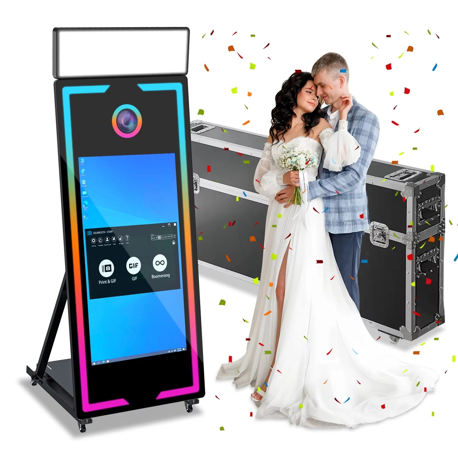 Mirror Photo Booth Portable With Flight Case — Black | KIMLUD
