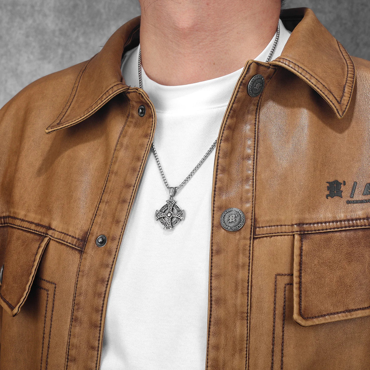 Craving Cross Totem Men Necklaces With Pendant Stainless Steel Jewelry For Male Women Punk Hip Hop Accessories Gifts Wholesale