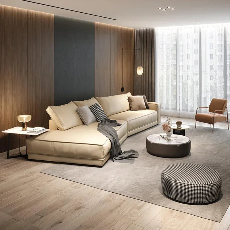 Modular Nordic Sofa Reclining Lounge — Beige | KIMLUD