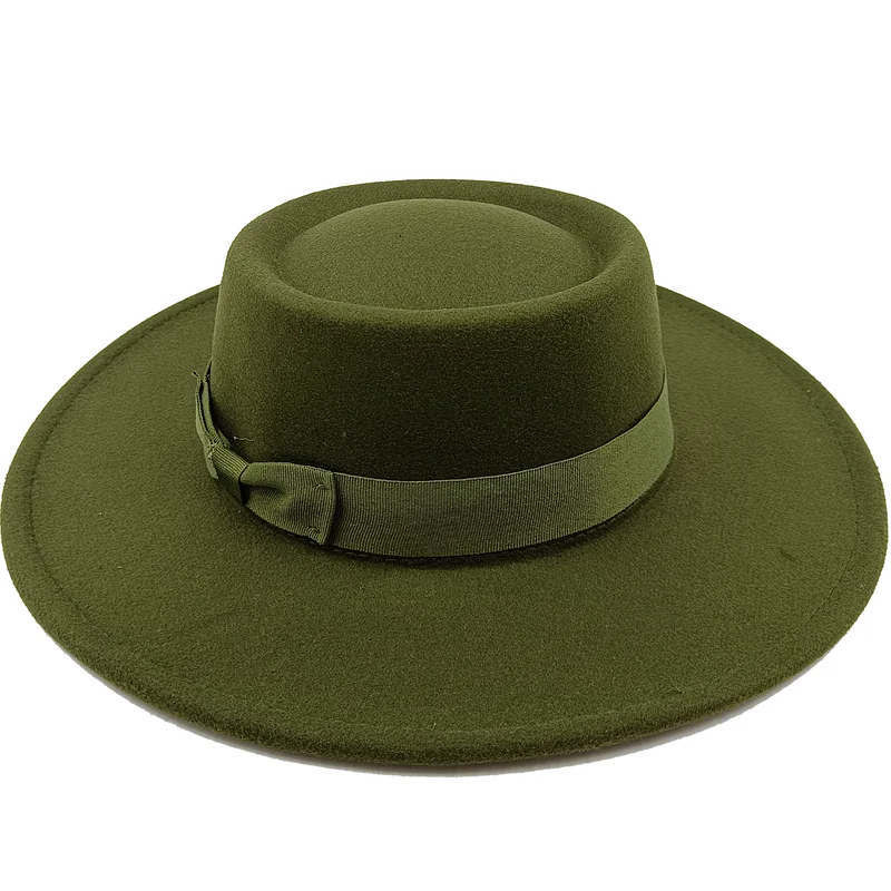 Sombrero Raised Top Fedora Hat 2023 New European and American Fedora Hat Jazz Hat Men's Round Top Hat New Wholesale Sombrero