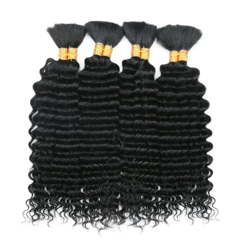 Braiding Hair – Deep Water Wave Bulk – Human Hair – 110g | KIMLUD